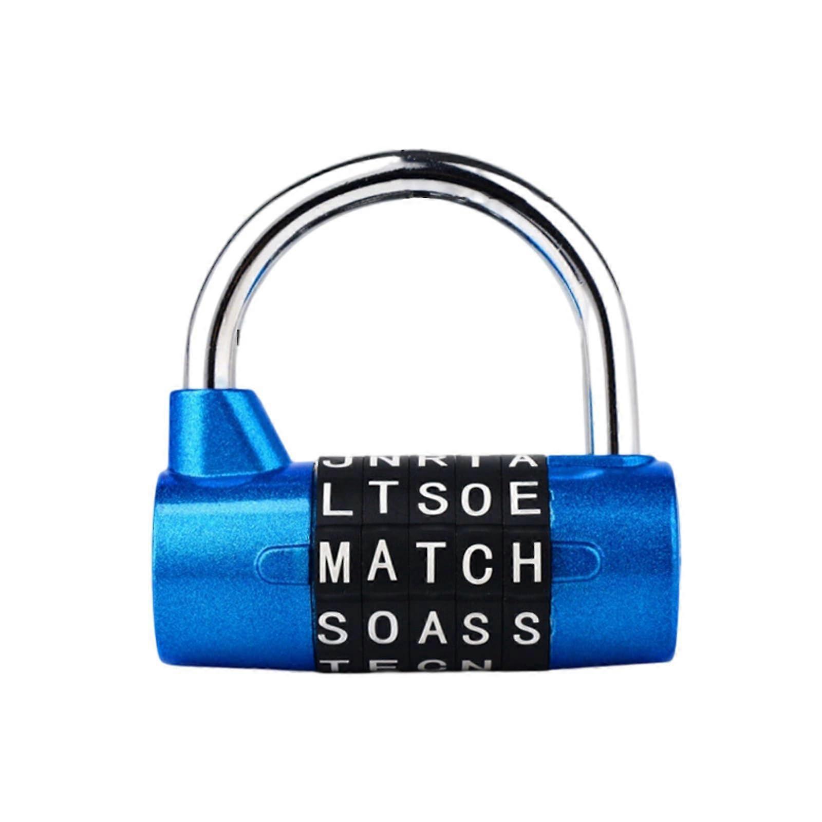 Combination Lock 5-Letter Code, Blue, For Cabinets, Luggage, Wardrobes
