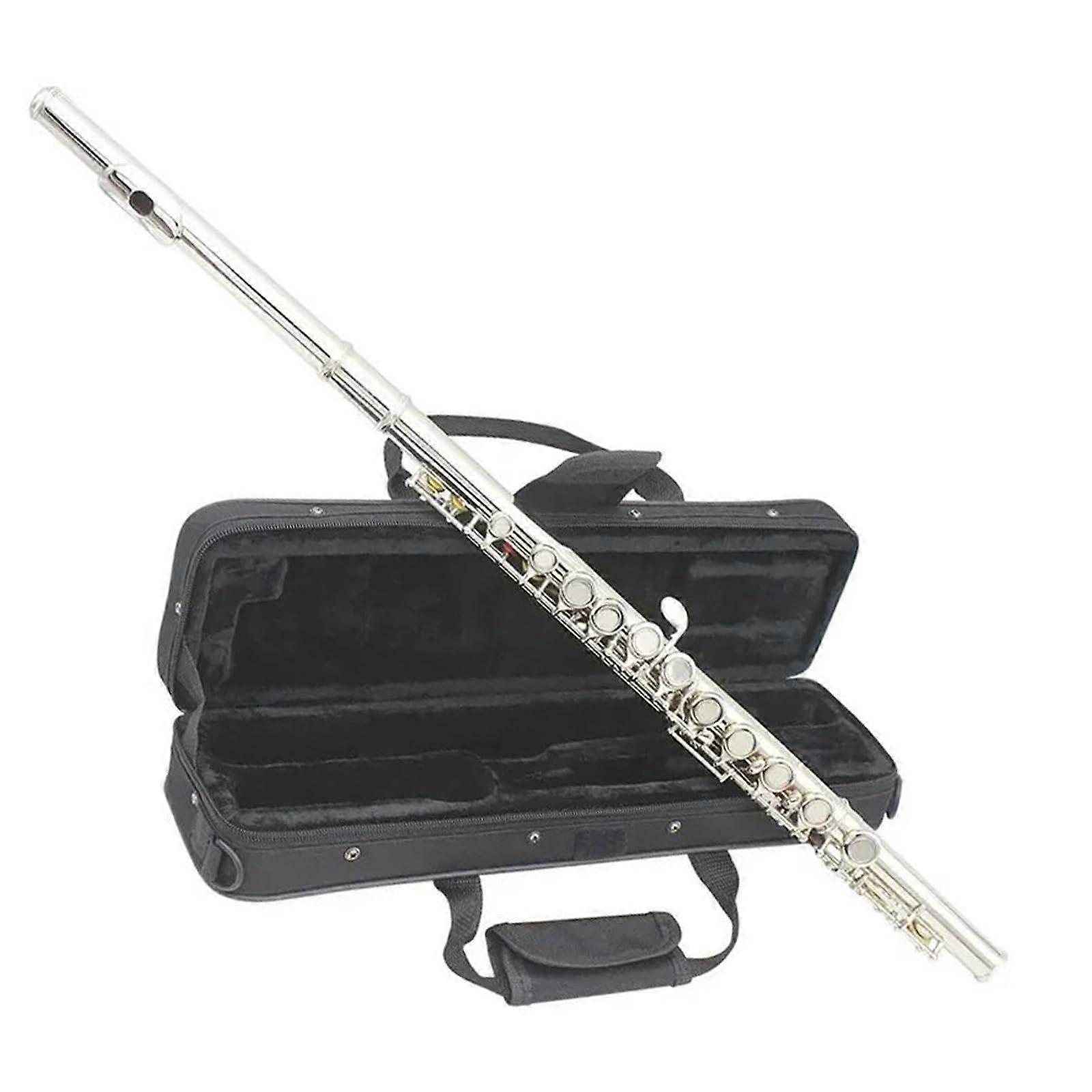 Flute Suitable for Beginners Music Lovers 16 Closed Open Holes C Button Professional Flute Musical Instrument
