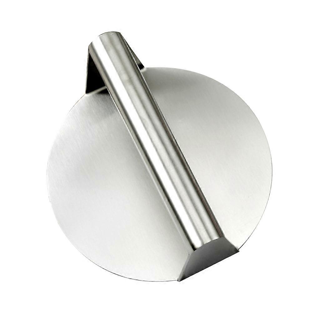 Metal Hamburger Press Tool Round Shape For Food Preparation 13.8x7.2cm 1Pcs