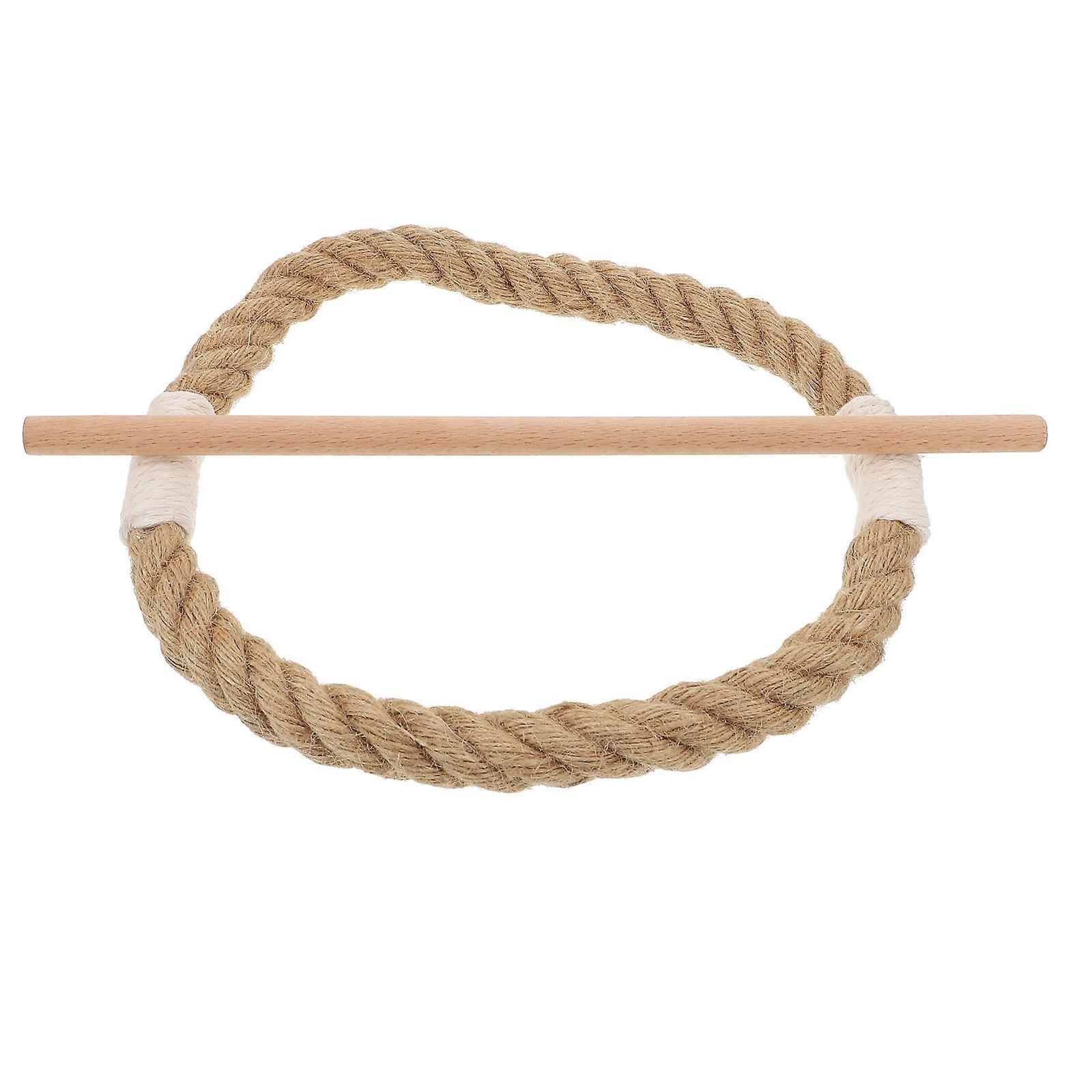Elegant Curtain Buckle with Hemp Rope for Home Use Light Brown Portable and 1 Pc