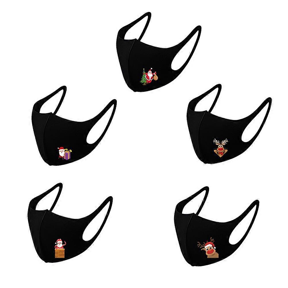 Funny Mask 5Pcs Christmas Themed Costume Mask Protective Mask Assorted Color For Climbing Skiing & More