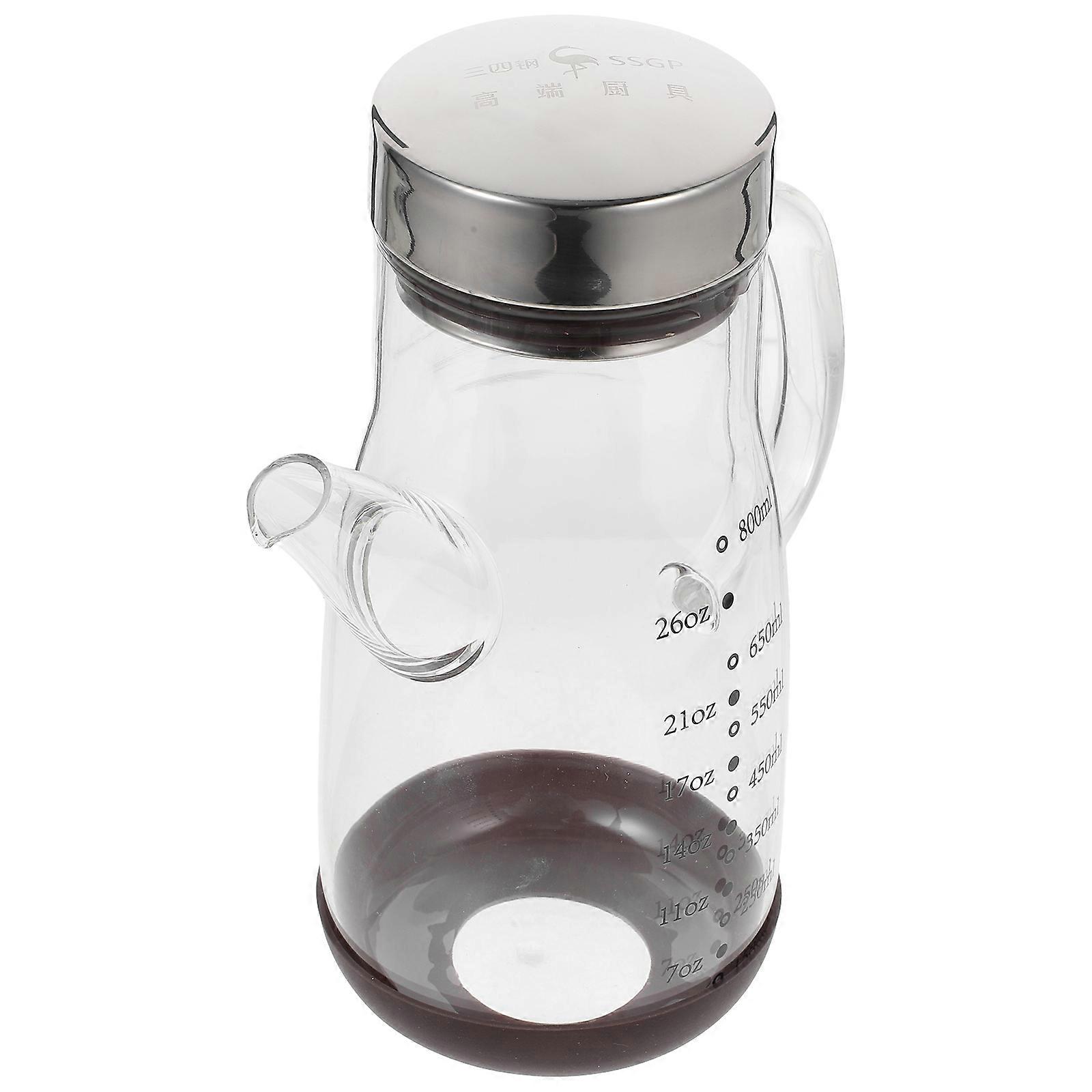 Oil Storage Bottle Multipurpose Cooking Tool For Home Users 1Set Handy Design Transparent