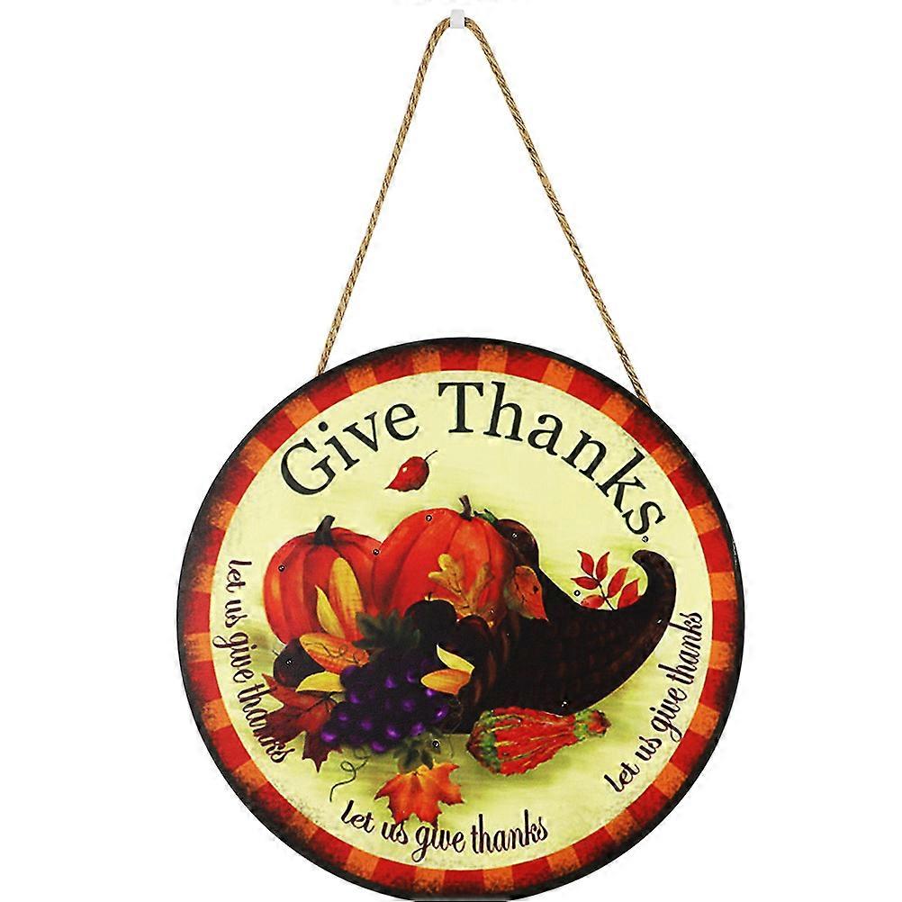 Thanksgiving Door Hanger 1 Set Pumpkin-Shaped Home Decoration 30x30cm Rustic Hanging Ornament
