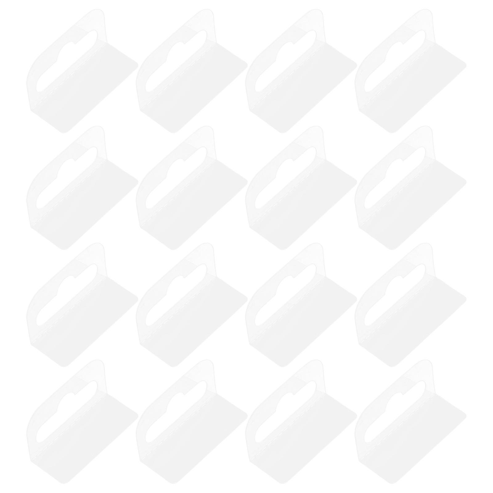 Clear Self Adhesive Hanging Tabs for Retail Display at Home PVC PET Material 100 Pcs