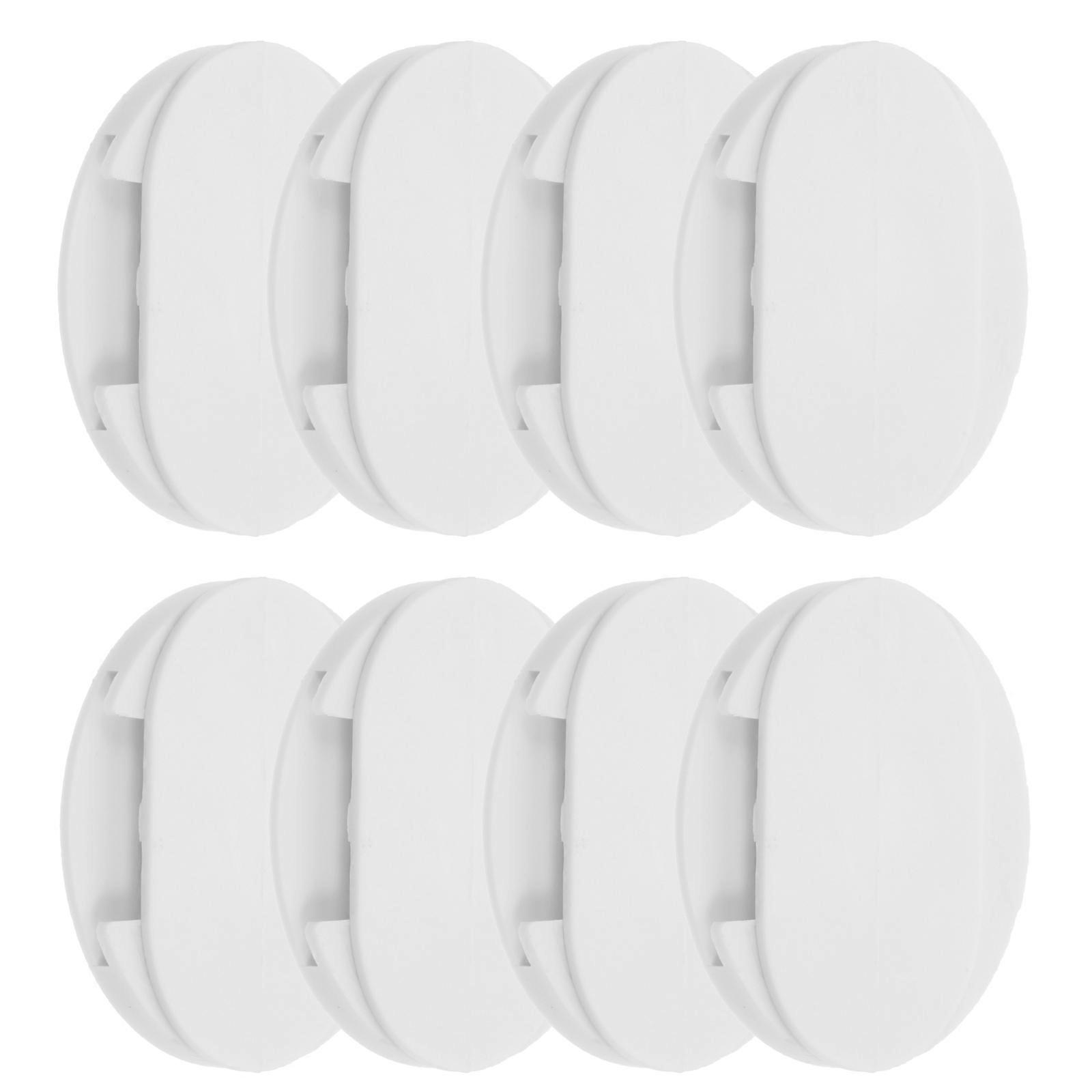 Power Strip Holder Wall Mount 8Pcs White Plastic Versatile Clutter Solution for DIY
