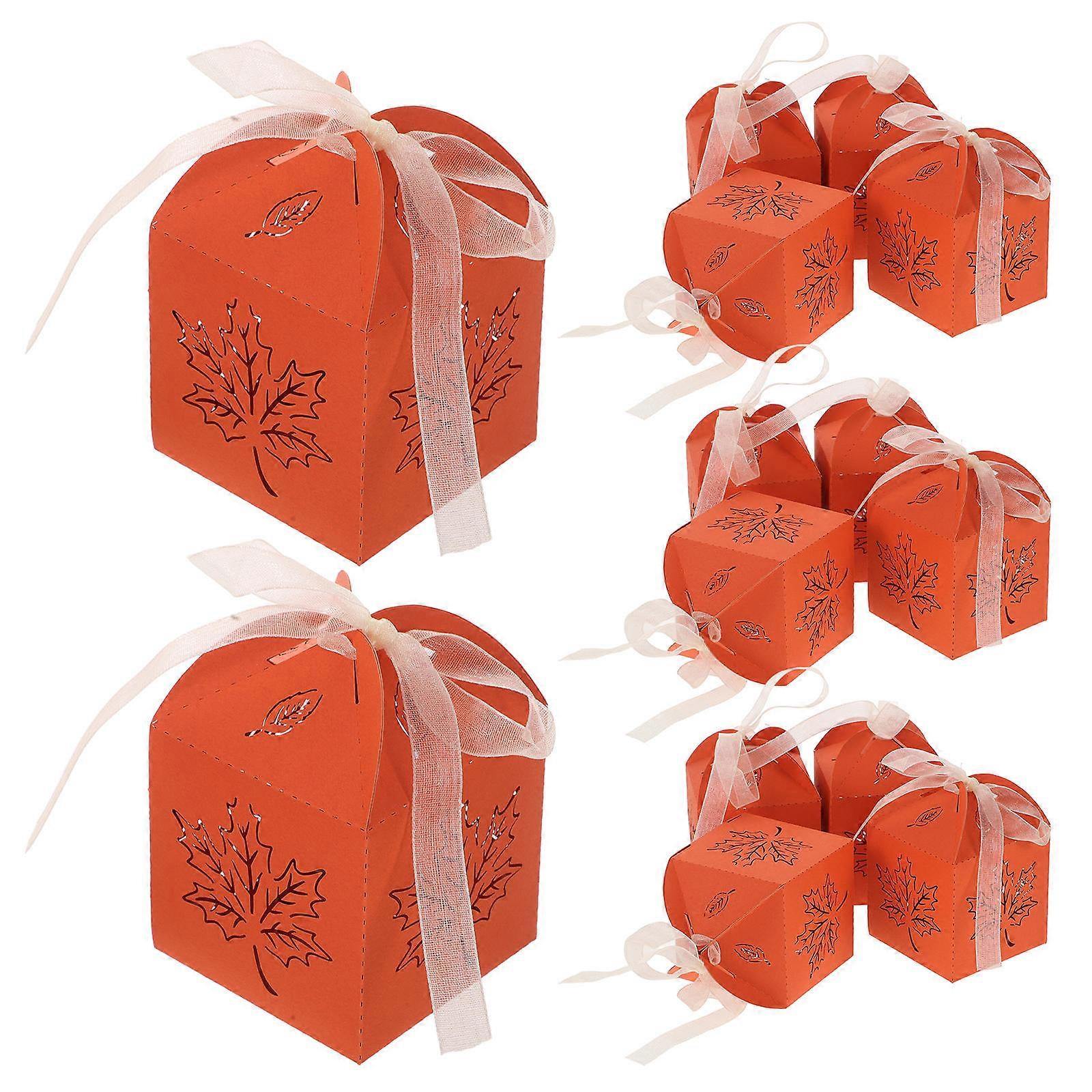 Orange Paper Candy Boxes for Holding Candy Treats Practical and Unique Party Favor Containers 25pcs
