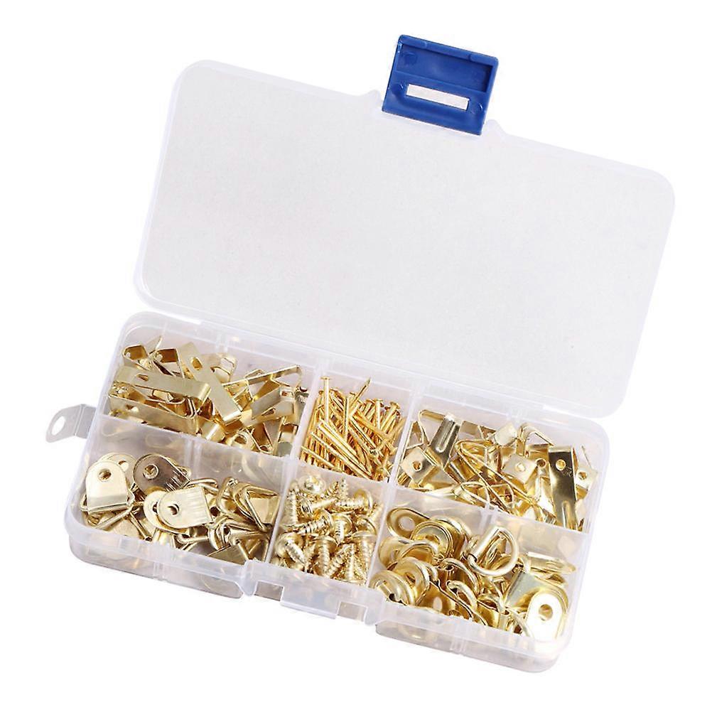 Golden Durable Photo Frame Hooks Wall Mounted Non-trace Nail Kit for Home Use 1 Set