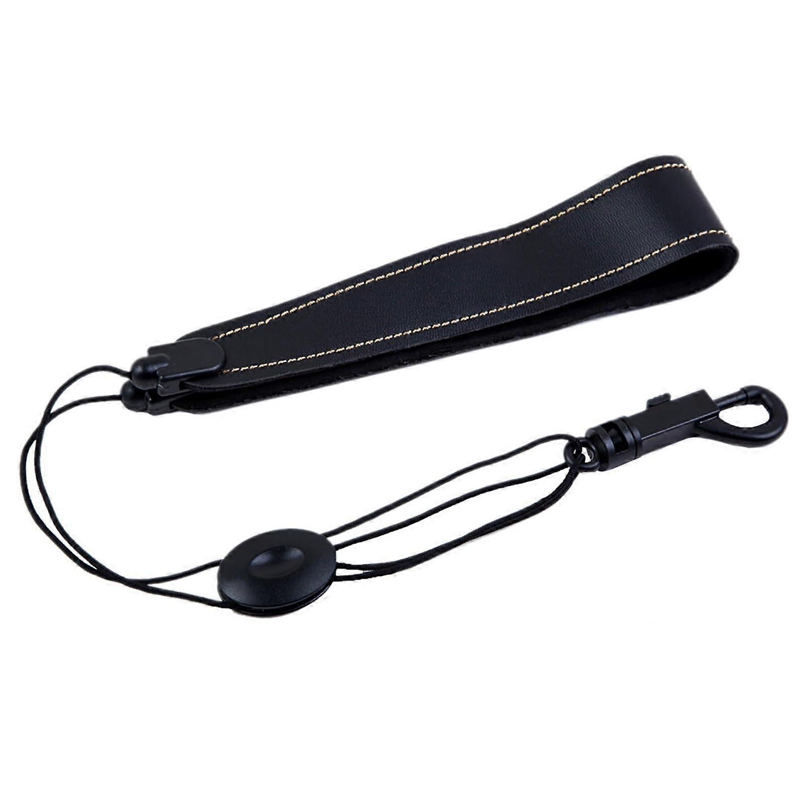 Saxophone Strap Leather Saxophone Strap Soprano Tenor Saxophone Neck Strap Shoulder Strap One Size Black