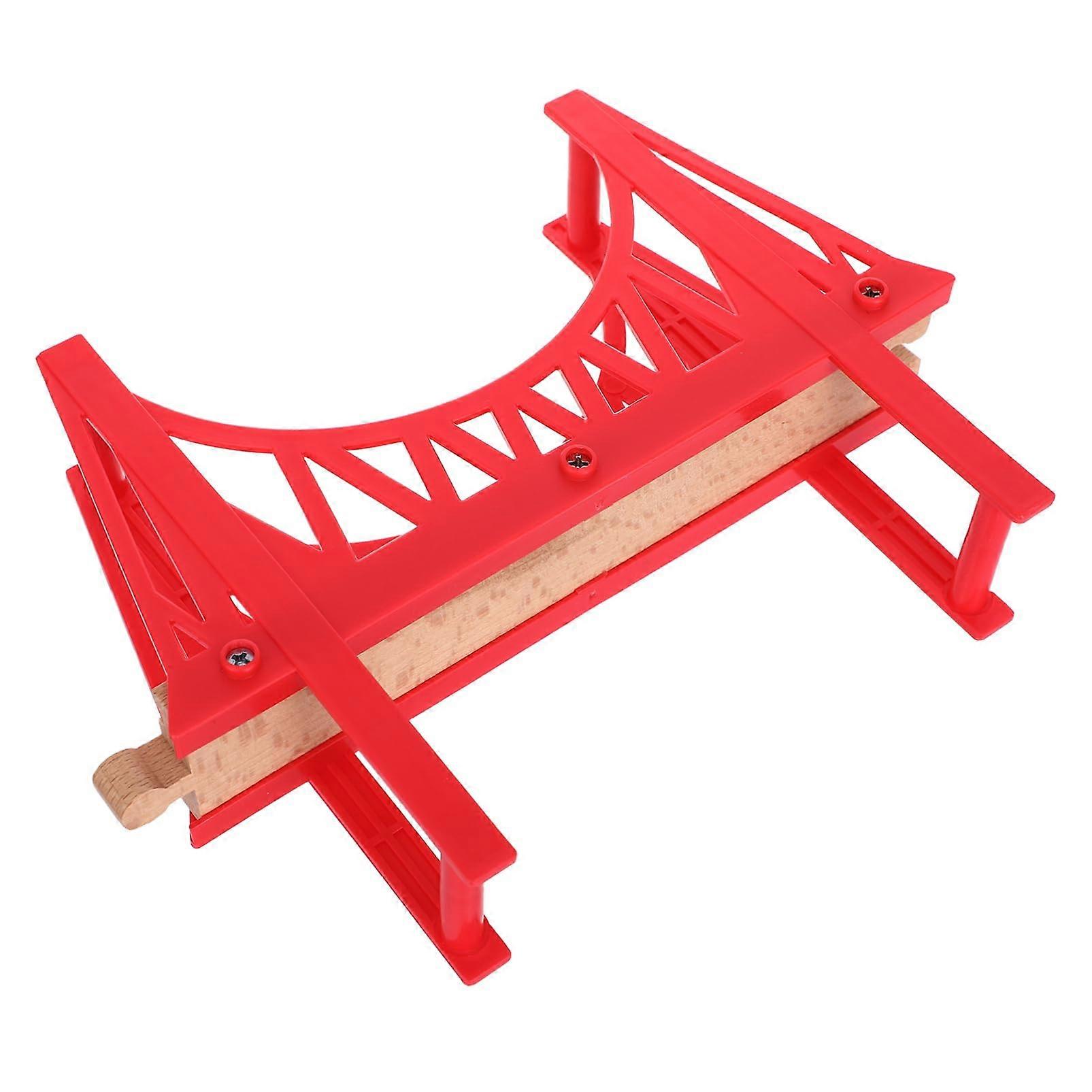 Wooden Bridge for Wooden Train DIY Model Removable and Compatible with Common Wooden Rail Sets for Home School