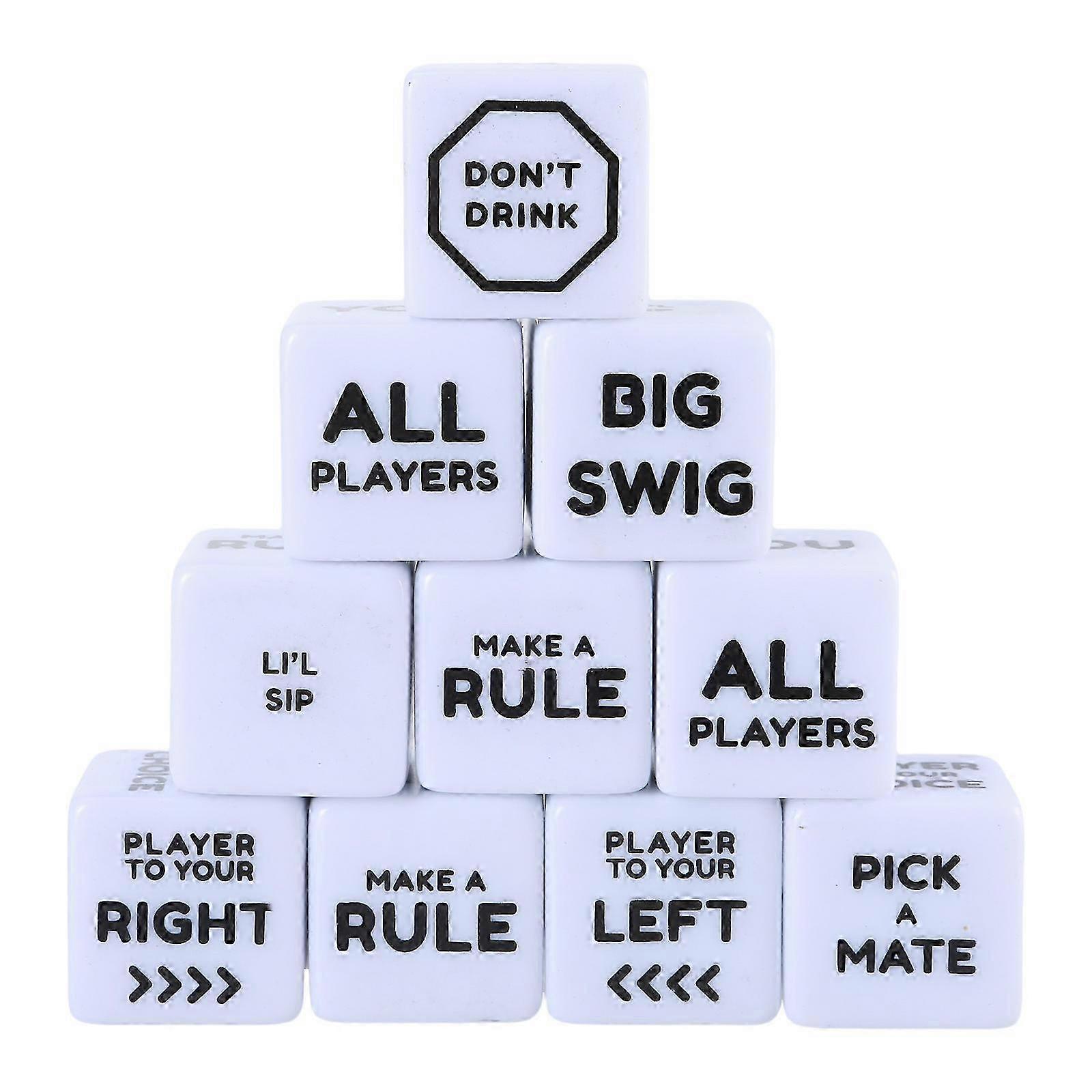 2025 Drinking Game Dices, Acrylic Party Game Drinking Fun Drinking Dices Finger Guessing Game Dices for Adult Birthday Party