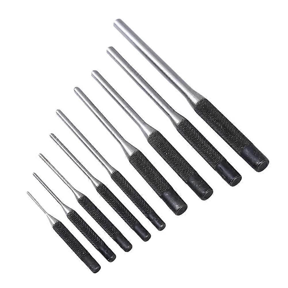 9Piece Punch Tool Set Disassembly Tool Made of Silver Metal Suitable for Jewelers, Engineers, and Carpenters.