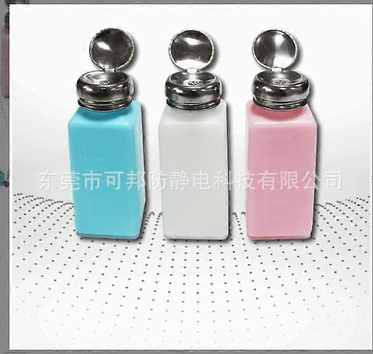 2pcs Press Type Bottle Alcohol Dispenser Empty Refillable Alcohol Pump Bottle Push Down Liquid Container for Solvent Alcohol 200ml