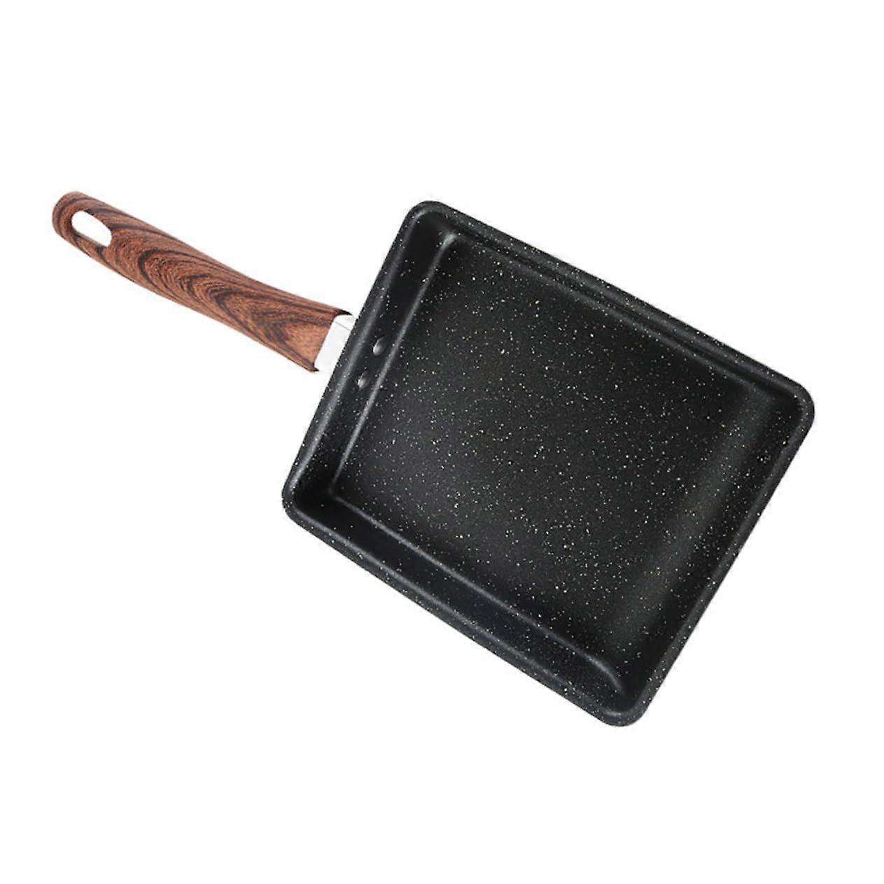 1Pc Non Stick Frying Square Tamagoyaki with Ergonomic Handle Heat Resistant Easy to Clean Nonstick Skillet for Cooking Pancakes Eggs