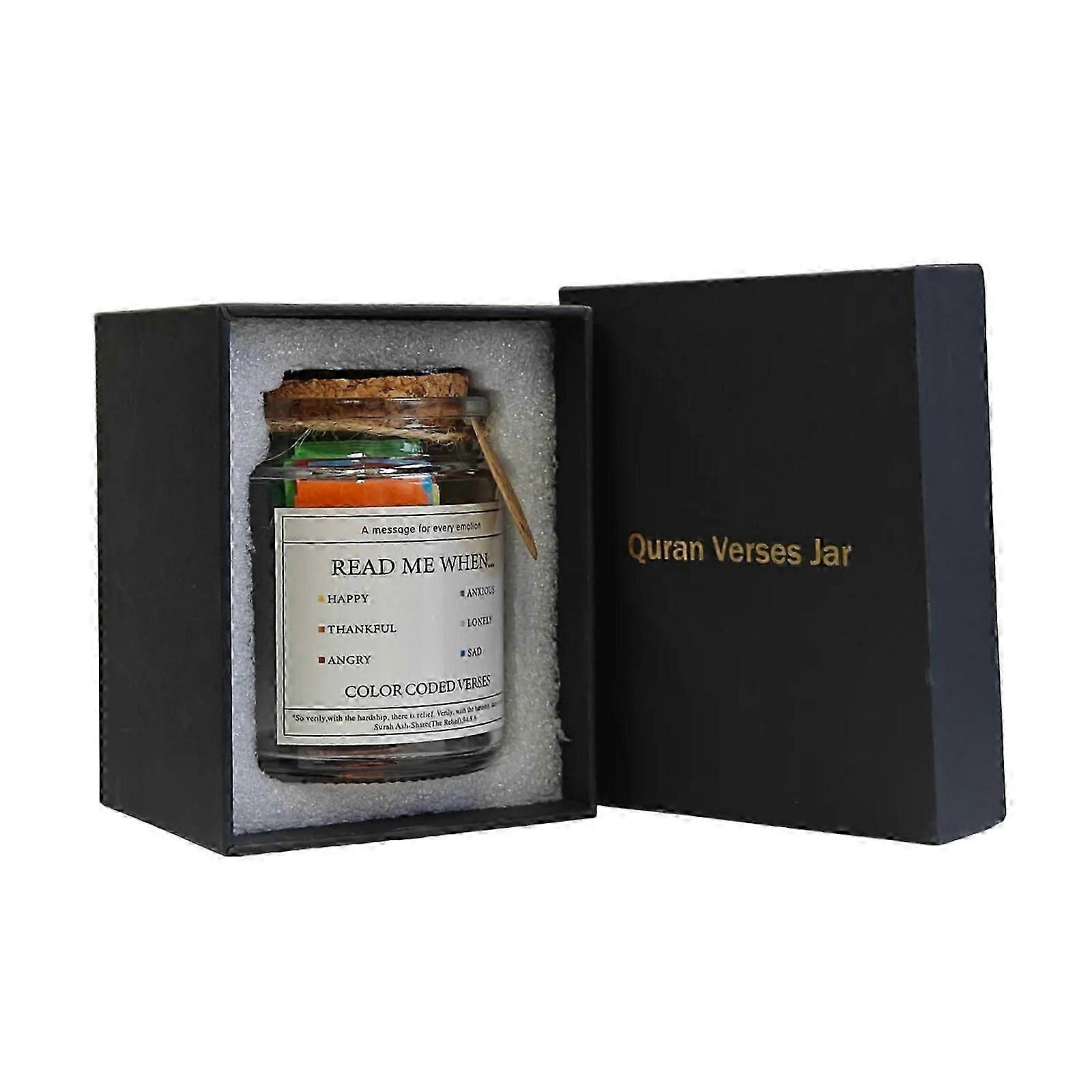 Spiritual Upliftment Quranic Verses Jar with 90 Strips Emotional Heal Jar Ideal