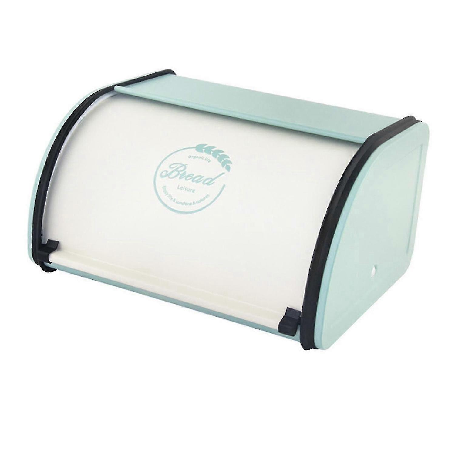 Iron Bread Box, Kitchen Storage Container with Roll Top Lid, Multipurpose Bread Pastry Box Case for 