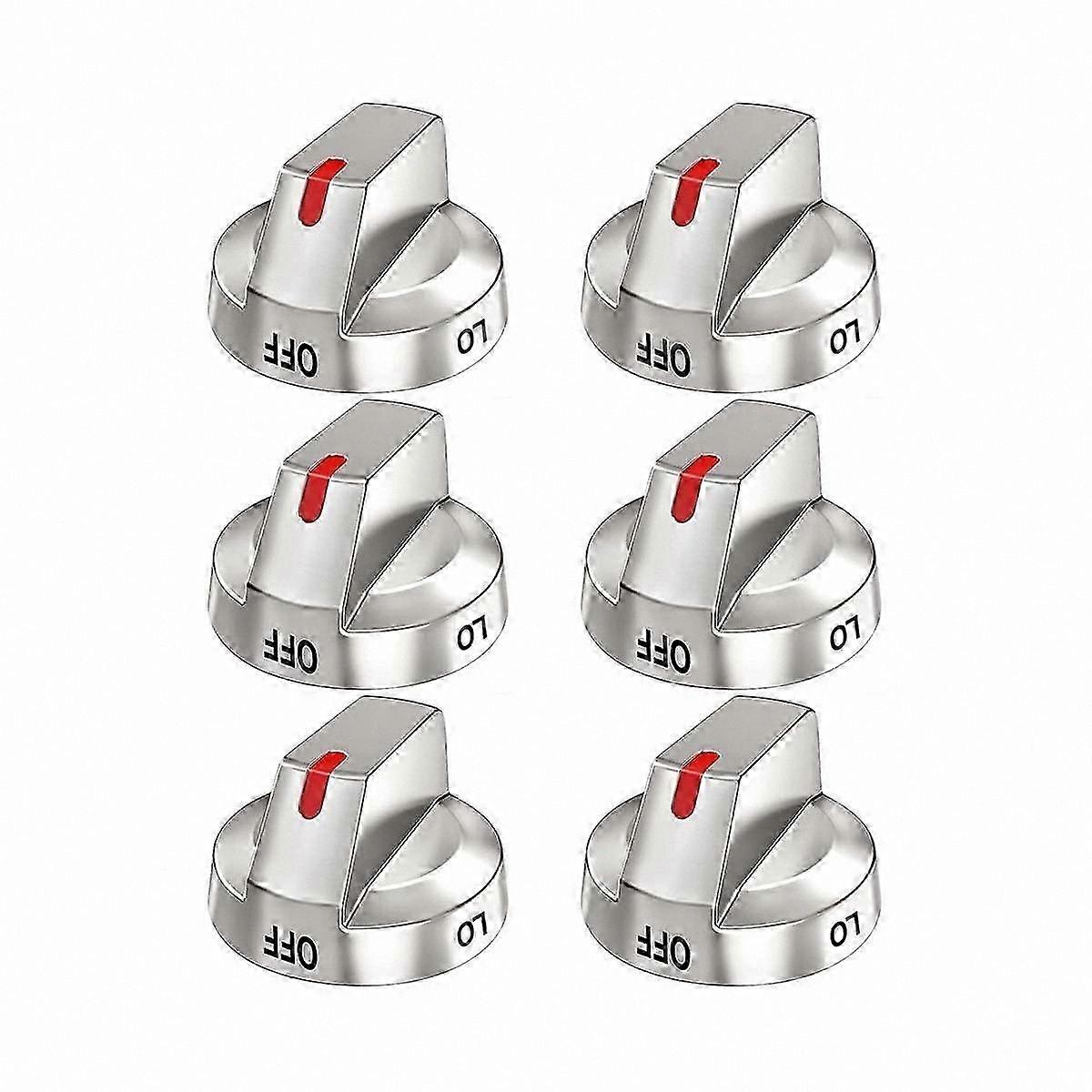 6Pcs Ultra Durable Control Knobs for Stove Burner Oven, Replacement Gas Range Stove Knobs