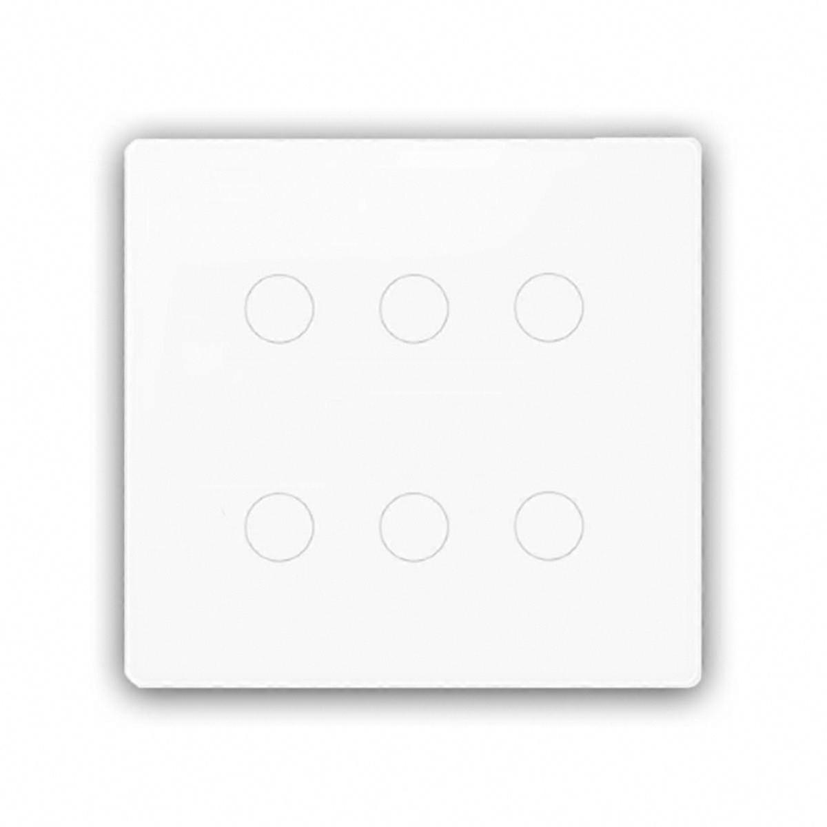 Brazil WiFi Smart Switch Zero Firewire 6-Gang White Touch Panel Single Control