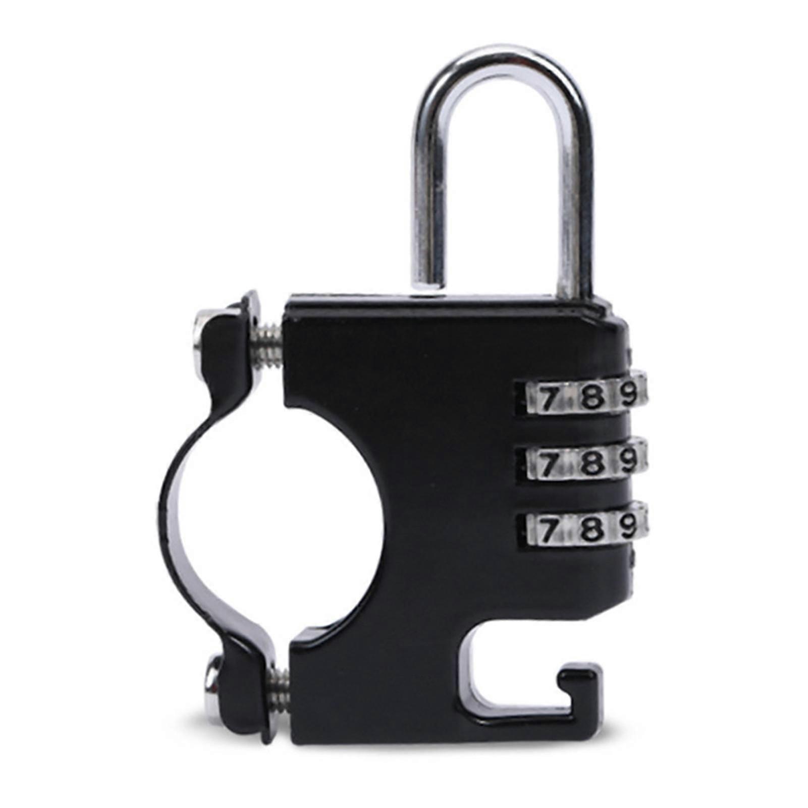 1 Set Cycling Helmet Lock High Hardness Multi-function Water Proof Anti-theft Electric Vehicle Fixed Hook Combination Lock Motorcycle Use