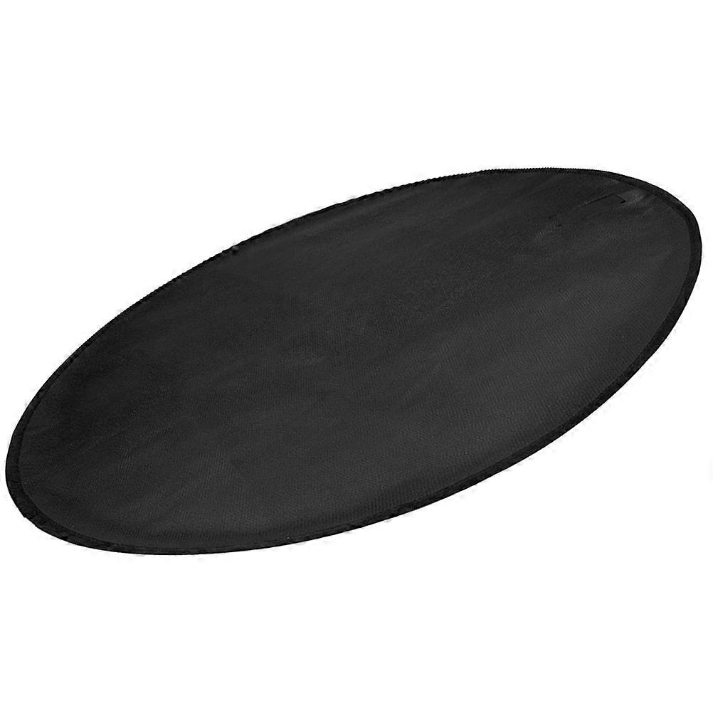 Fireproof Insulation Mat Fire Pit Mat Gathering Black Silicone and Glass Fiber Cloth Oil-Proof 1Pcs