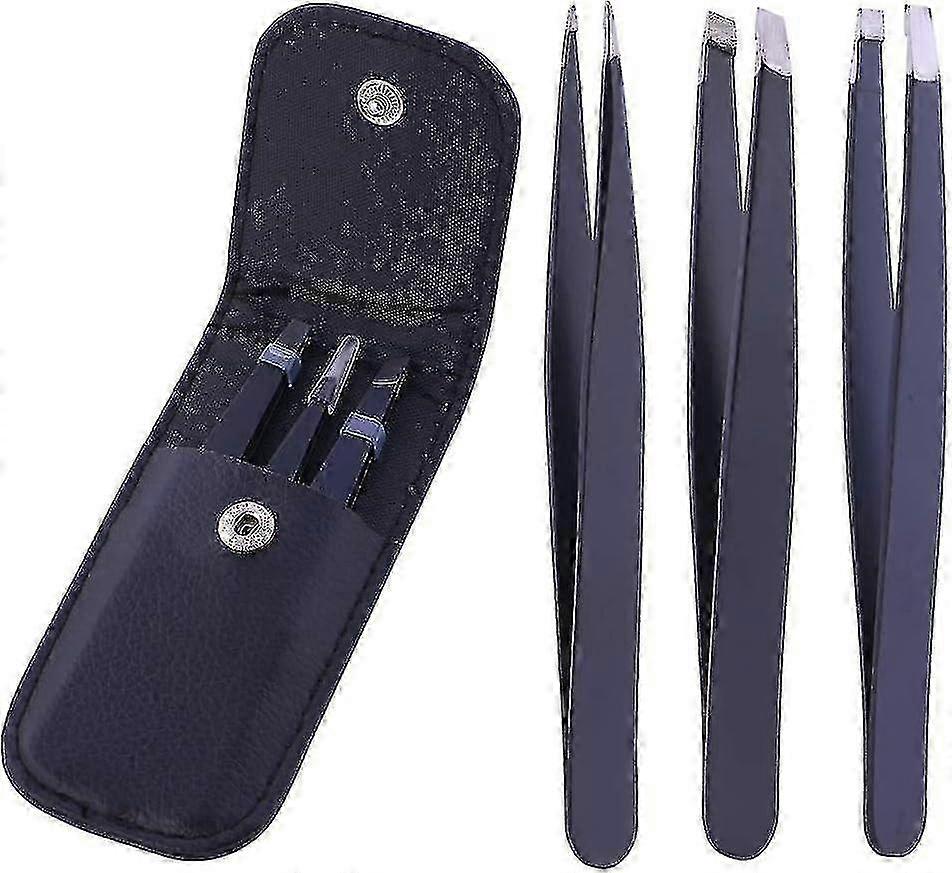 Ensemble de 3 pinces à sourcils en acier inoxydable pour un toilettage et une mise en forme précis
