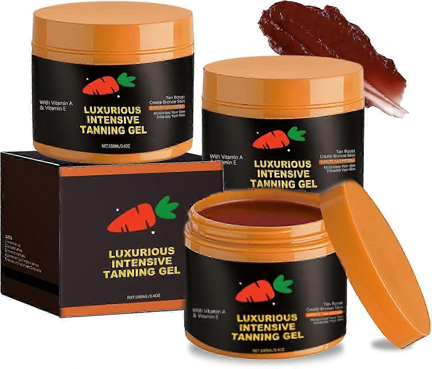 Carrot Intensive Tanning Gel, Tanning Activators & Accelerators - Carrot Oil-Tanning Activator - Get A Natural Tanning, Fast Bronzer with Coconut Oil