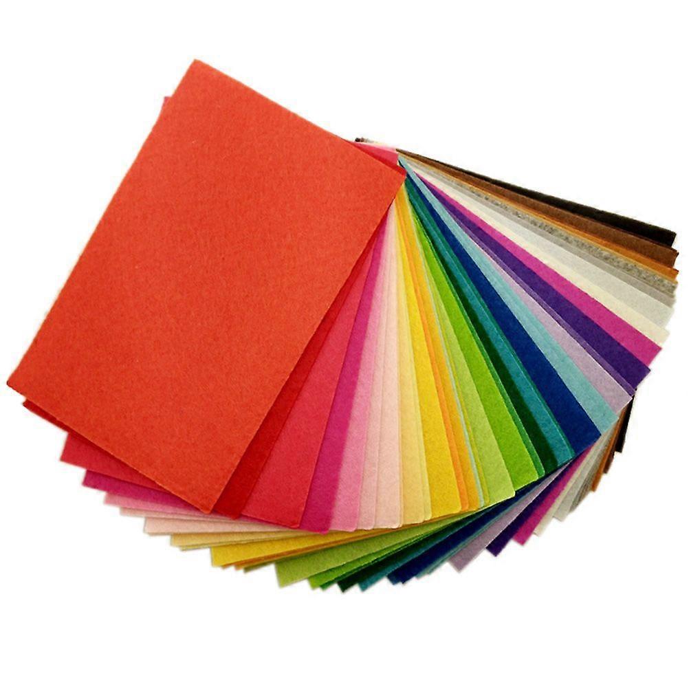40pcs 40 Colors Felt Cloth DIY Felt Fabric Rectangular Sheets Colorful Kindergarten DIY Crafts Supplies