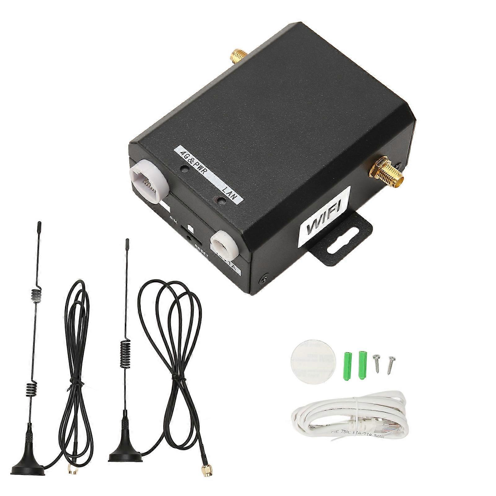 4G LTE WiFi Router Industrial Grade with SIM Card Slot, 2 External Antennas, 150Mbps Speed, Supports 16 Users, 100-240V UK Plug