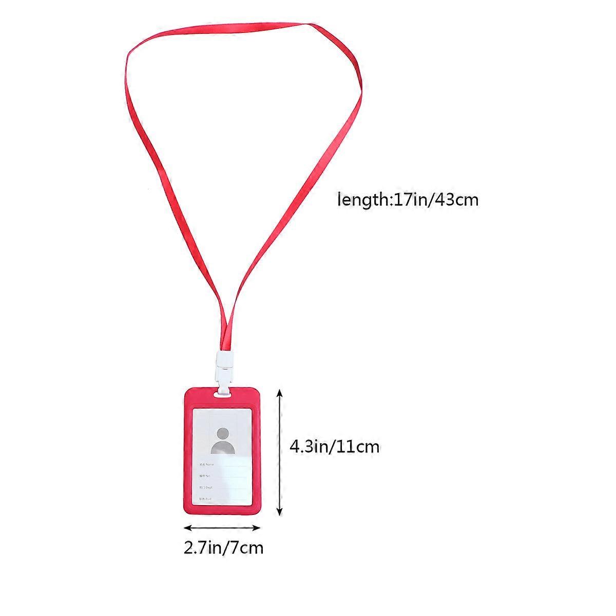 Name Badge Holder Colorful Id Lanyard With Lanyard For Business Occasions 9Pcs Rectangular Shape