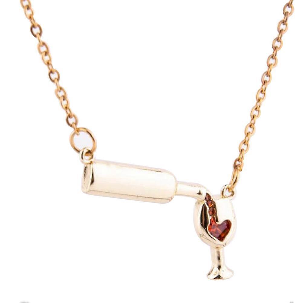 Red Necklace for Wearing 4Pcs Creative Heart Pattern Pendant