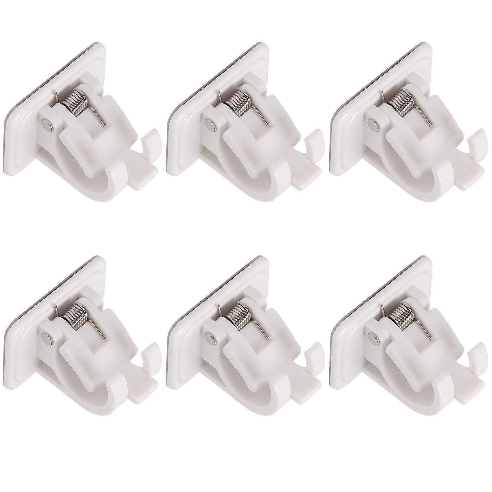 Rod Holder Pipe Clamp Wall Mount with Self Adhesive No Drilling for Shower Curtain Tube in Home,Kit