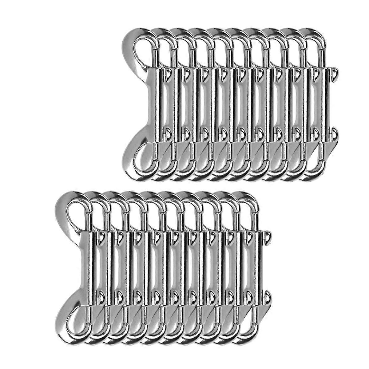 20 PCS Double Ended Snaps,3.5 Inch Zinc Alloy Trigger Metal Clip