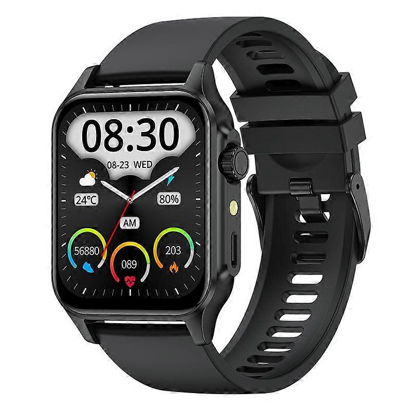 Smartwatch P127 Flashlight Bluetooth Calling(Black)