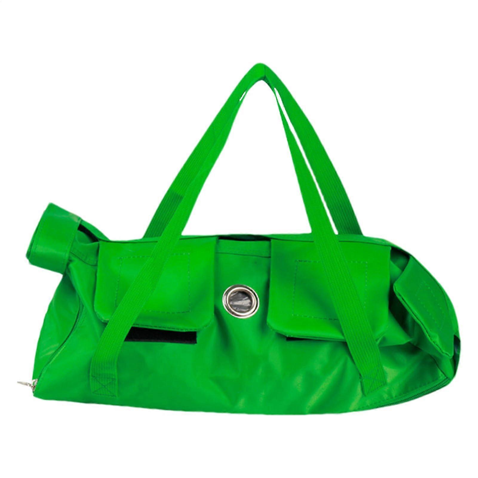 Pet Carrier for Cat Large Soft Cat Travel Bag AntiScratch Pouch Ergonomic Portable Green 30 cm L x 20 cm W x 5 cm H