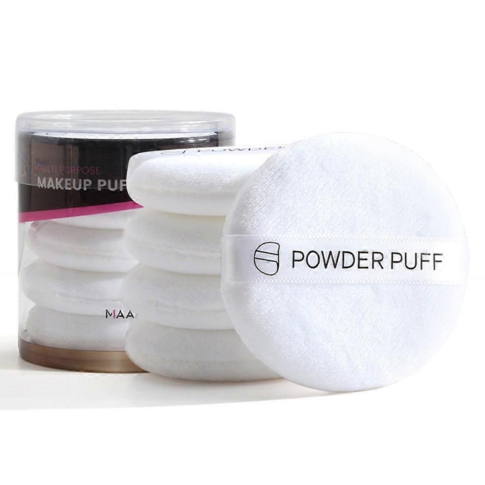 MAANGE 5Pcs Round Flocking Makeup Puff Reusable Soft Makeup Puff Pad