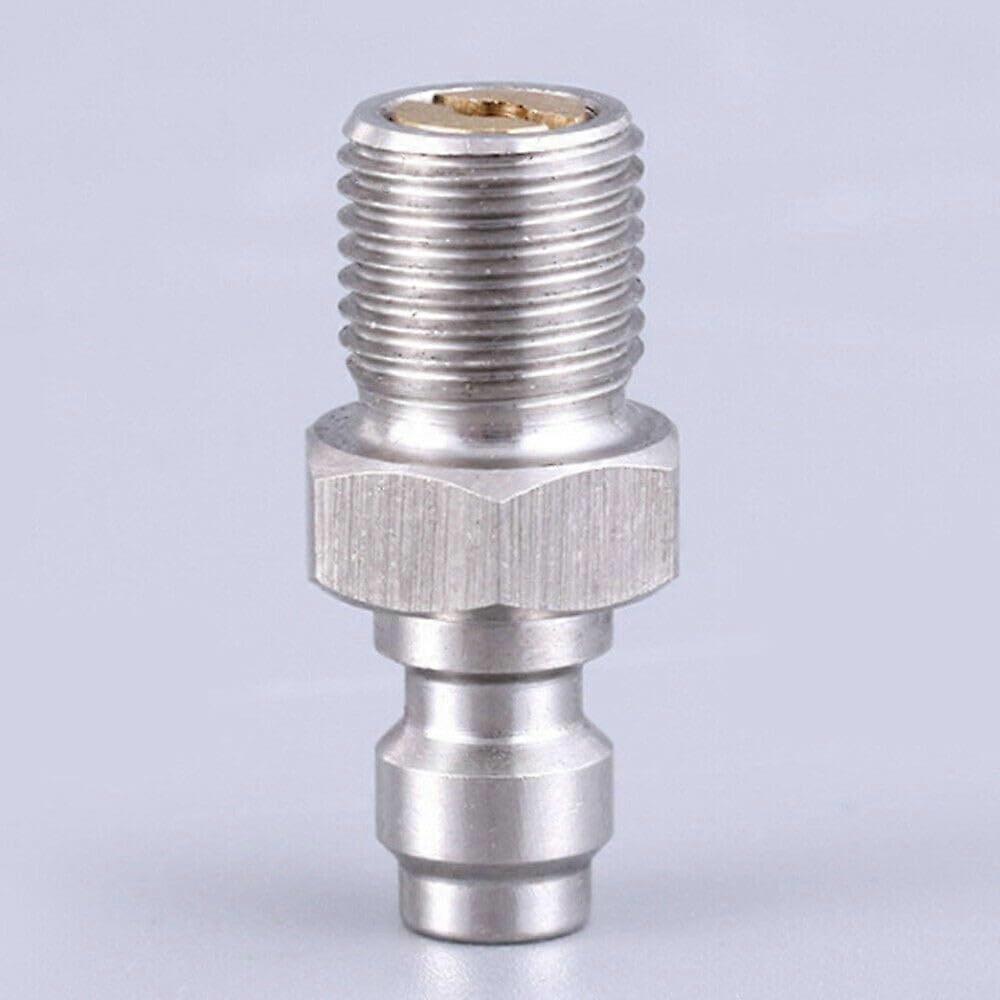 10Pcs Male Thread Quick Connection Valve 8Mm PCP Fill Nipple Plug M101 Stainless Steel And Copper Build Pump Accessory