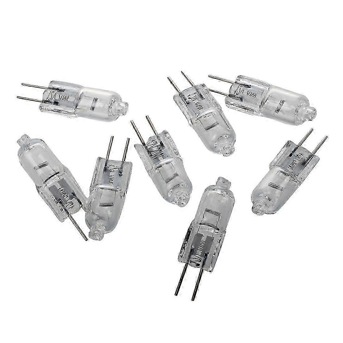 12V 20W لمبة الهالوجين الدافئة ضوء أبيض مصباح ثنائي دبوس قاعدة 8 قطع