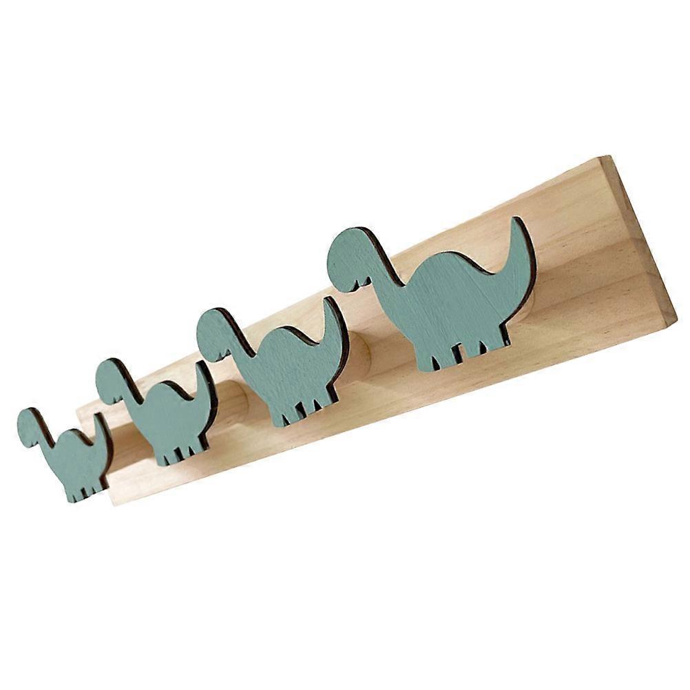Wood Hanging Hook Coat Rack for Storage Use 5Pcs Wall Mounted Dinosaur