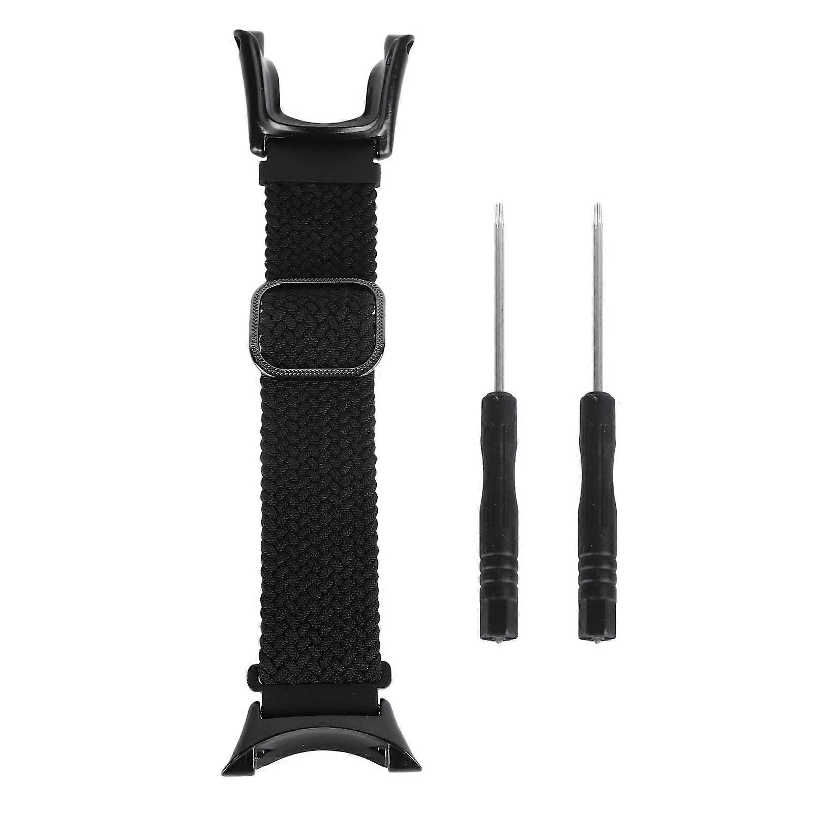 Nylon Weave Elastic Watch Band for Suunto Ambit 1 2 2S 2R 3 Sport 3 Peak Quick Release Elastic Nylon Wristband Strap with 2pcs Screwdriver Black
