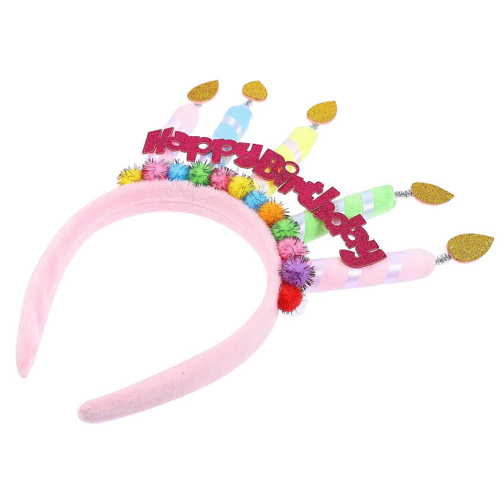 Birthday Candle Headband for Party Decoration with Assorted Color Cloth Material