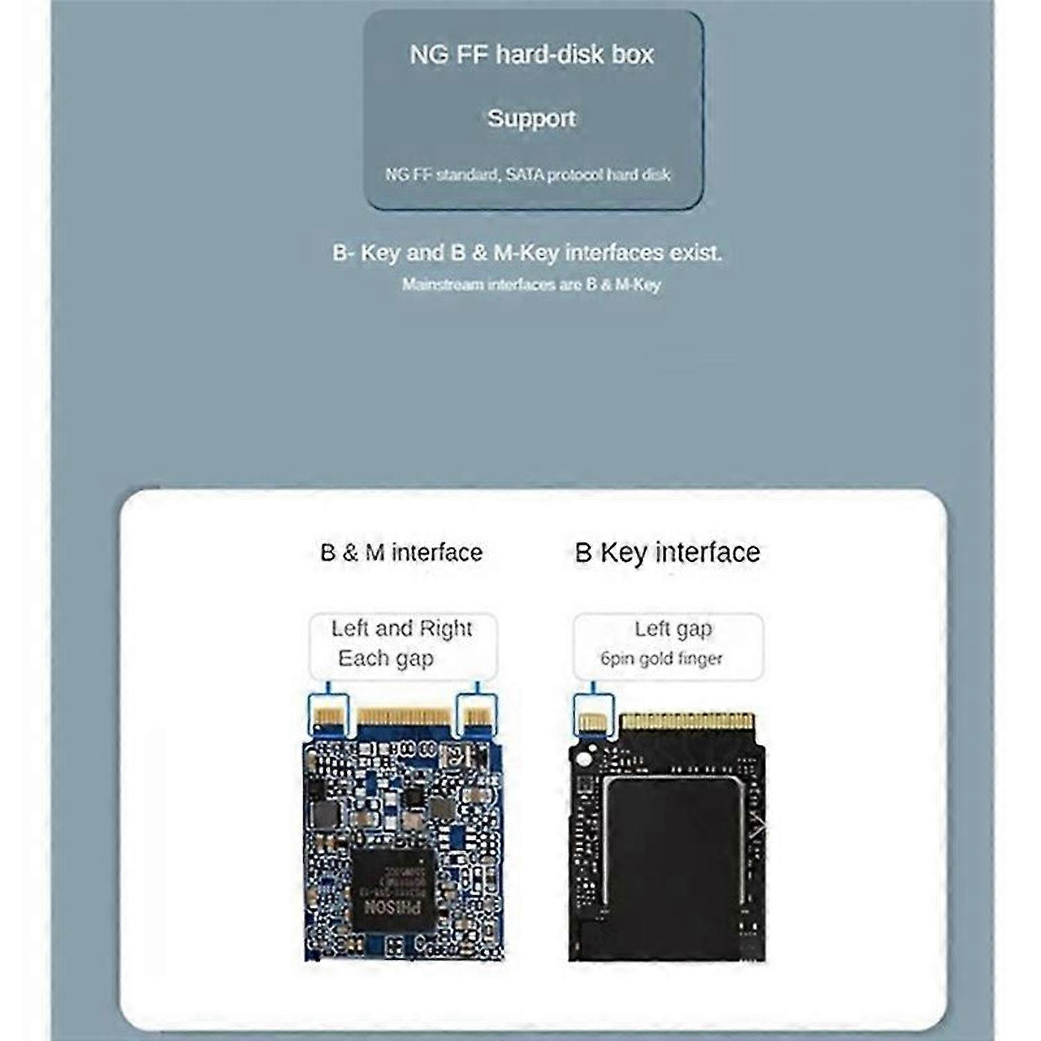 M2 SSD Case NGFF SATA to USB 3.1 Gen 2 5Gbps SSD Enclosure