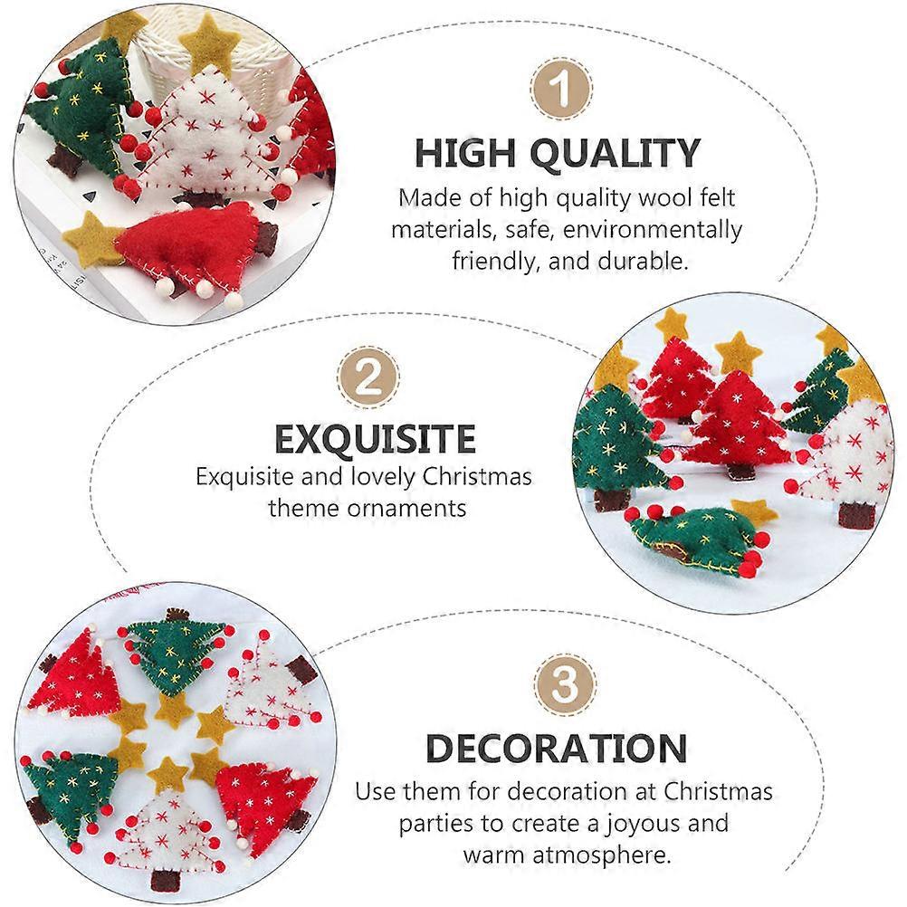 Decorative Christmas Felt Wool Hanging Ornament for 3Pcs Random Color