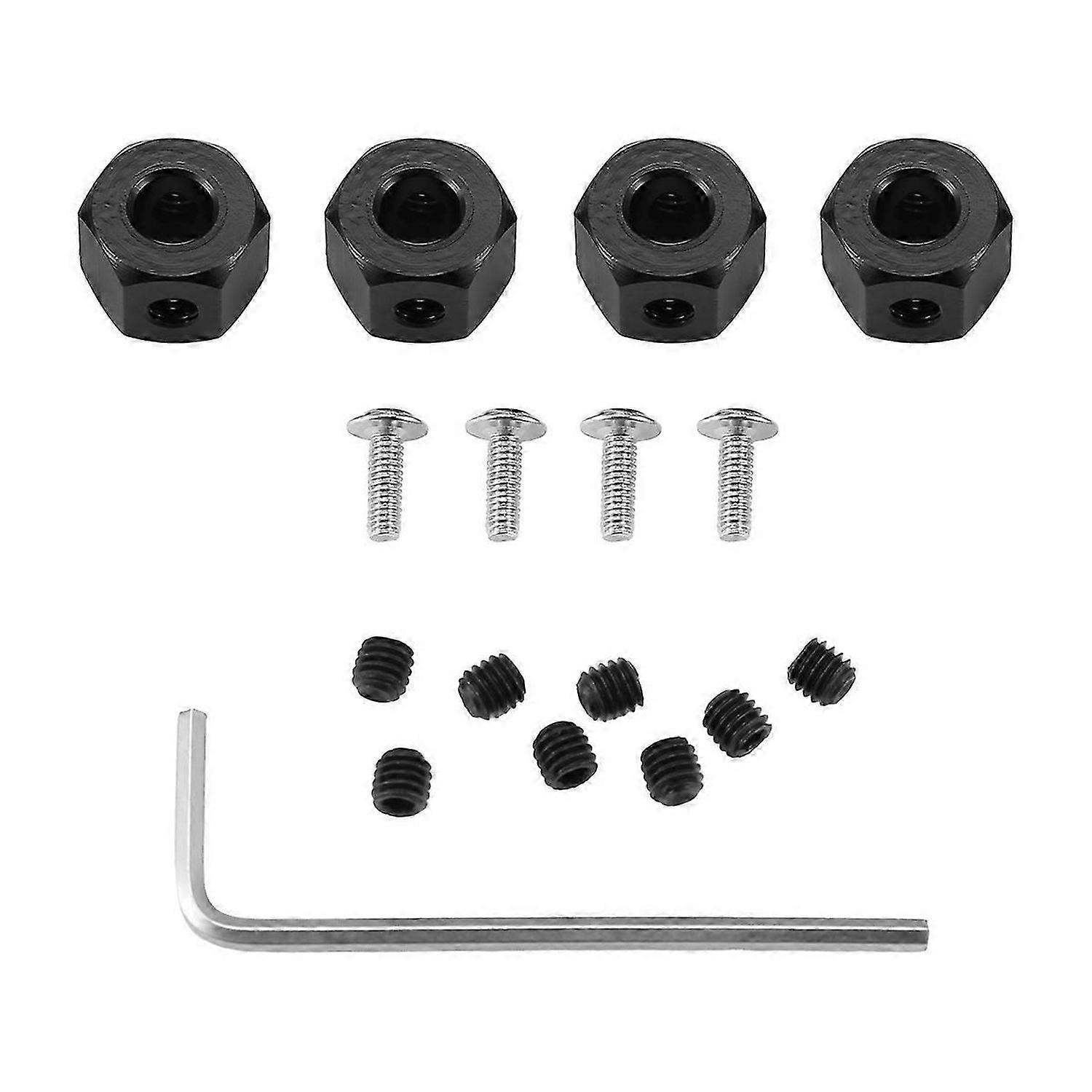 4PCS 5mm to 12mm Metal Combiner for WPL D12 C24 MN D90 MN99S RC,BK