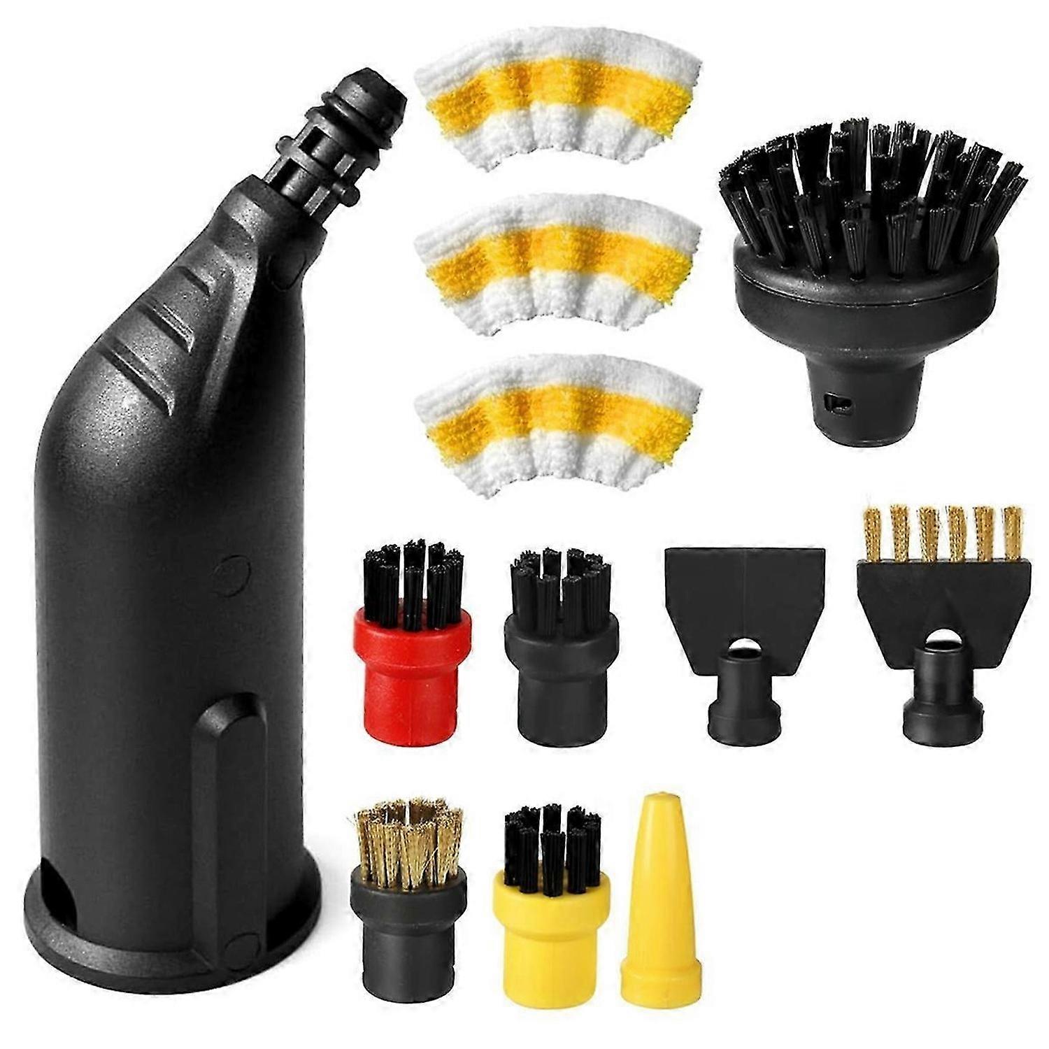 Steam Cleaner Accessories for Easyfix SC1 SC2 SC3 SC4, Round Brush, Flat Brush, Curved NozzleHand St