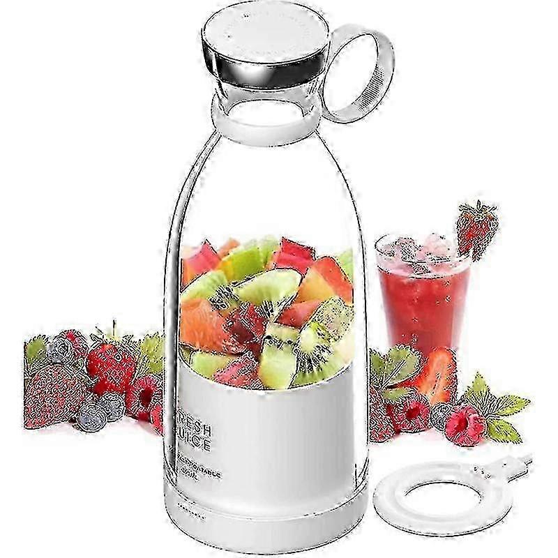 Portable Blender USB Rechargeable, 4 Blades Personal Mini Blender for Smoothies & Shakes (Pink)