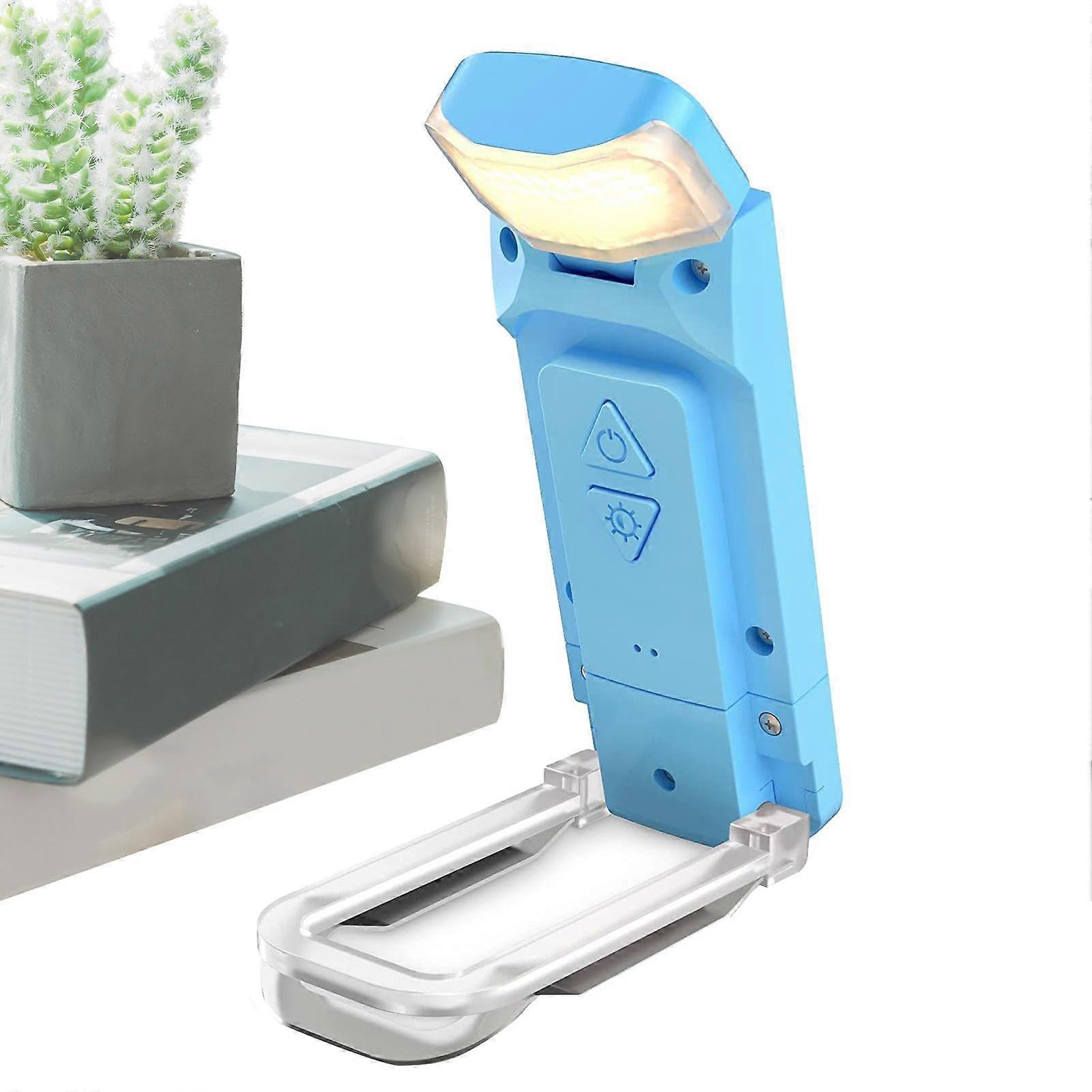 Bed Reading Book Light Rechargeable LED Clip EyeProtection Soft Light For Reading In Bed Desk Dormitory Bedroom Blue