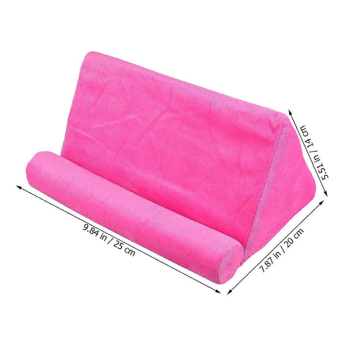 Multi-Angle Triangular Phone Tablet Support Pillow Ideal For Home Travel Office Use 25.00X20.00X14.00CM Pink Device Holder 1Pc