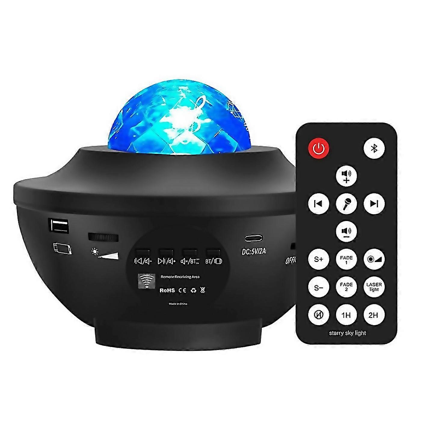 Für Projektionslampe Bluetooth Musik Rotierendes Wasser Ripple Ambient