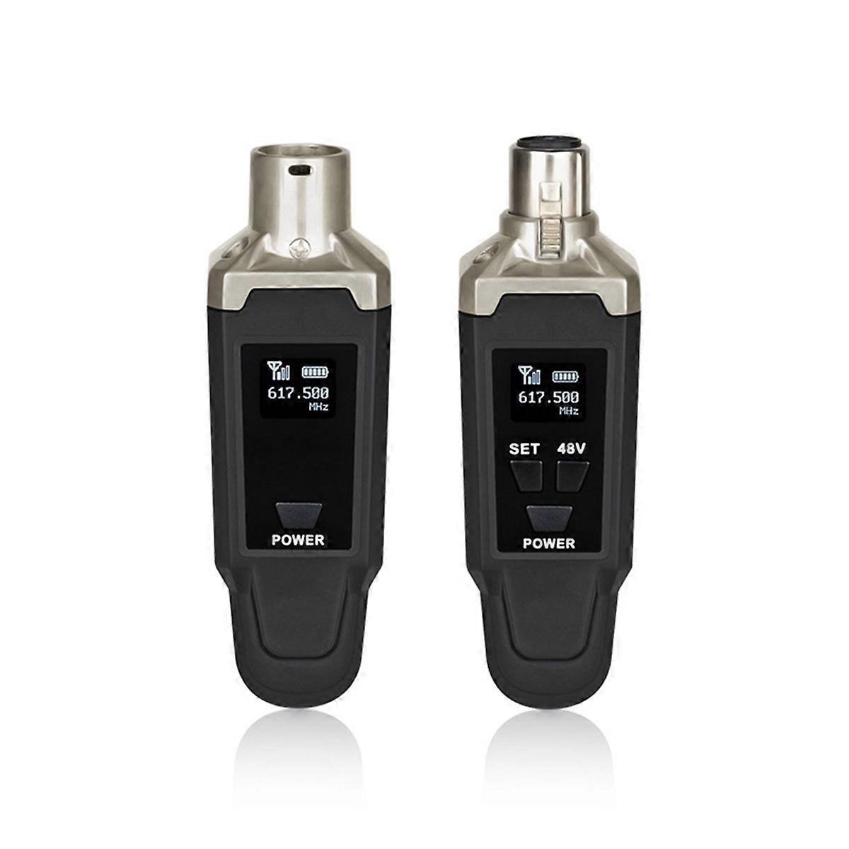 Microphone Wired to Wireless Microphone Receiver and Transmitter 48V Capacitive Dynamic Instrument