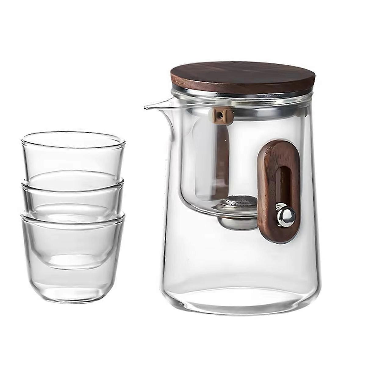 Premium Travel Tea Set - Portable Tea Infuser Mug with Glass Liner, Magnetic Lid - Ideal for Travel and Office Use