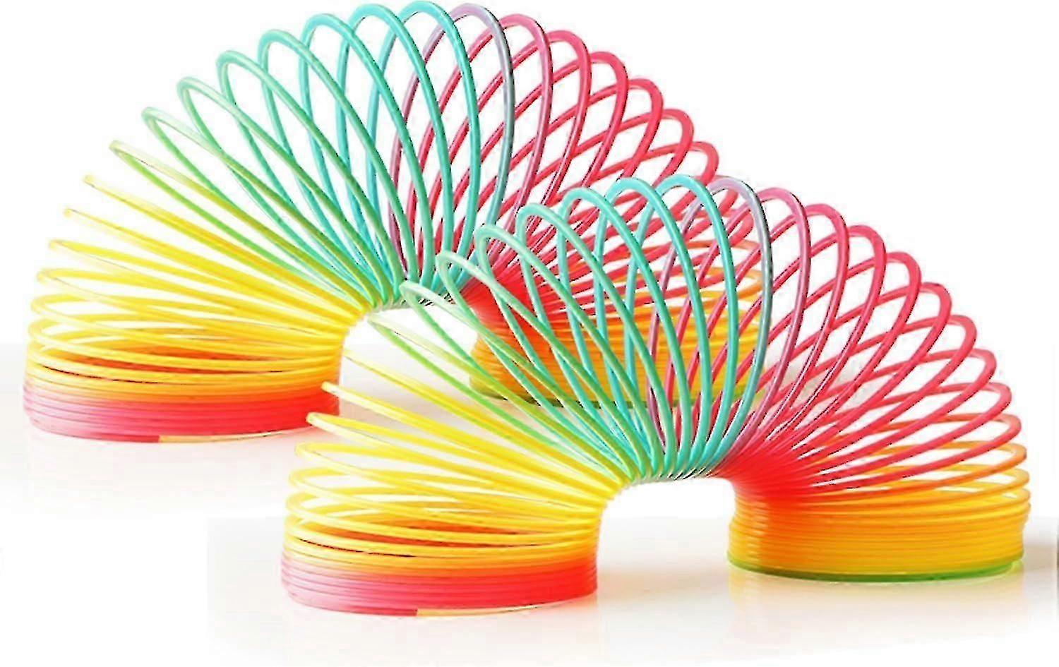Magic Rainbow Spring Circle Toy - Large Colourful Slinky for Boys and Girls Indoor Play and Fun